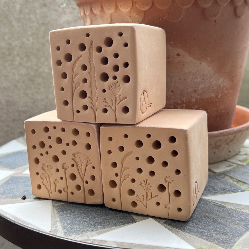 3er set Bienensteine Insektenhotel Bienenhotel