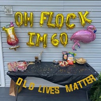 Sale OH FLOCK IM 60 Letter Balloons Banner 60th Birthday Party ...