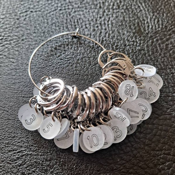 Numbered Counting Stitch Markers Knitters Helper Number Pattern ...
