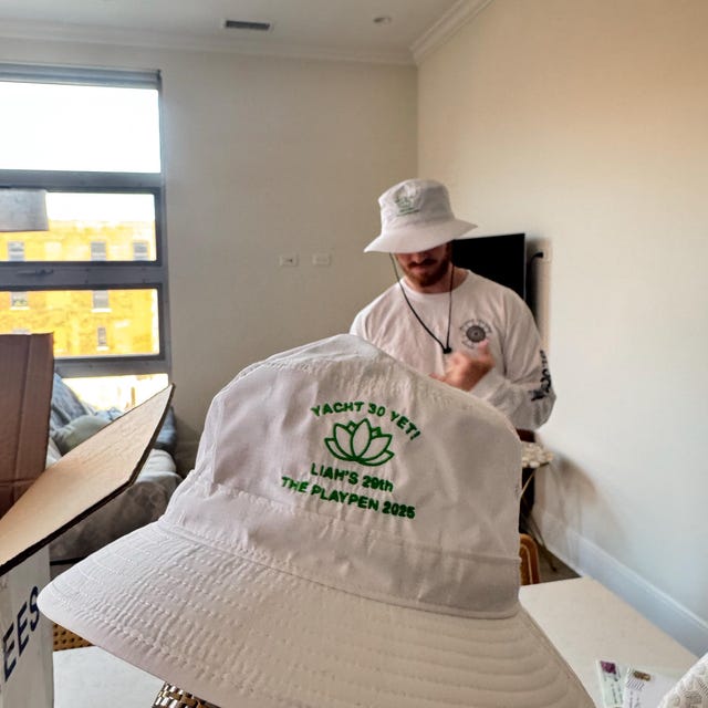 Custom Embroidered UV Bucket Hat, Custom Text Embroidery