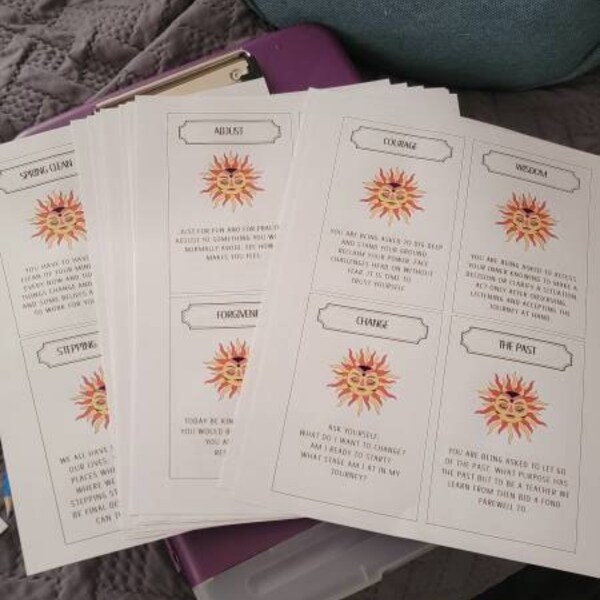 Printable Oracle Cards | Printable Indie Oracle Deck | Digital File 52 ...
