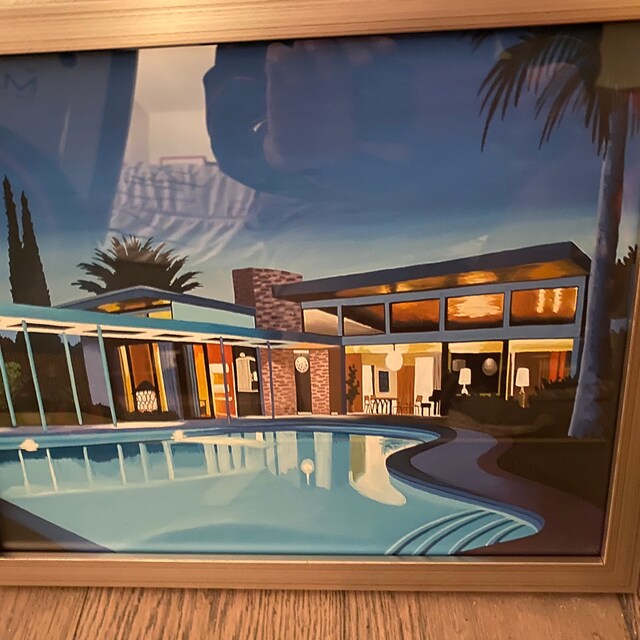 Twin Palms at Night Frank Sinatra Palm Springs Home Mid Century