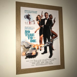 No Time to Die '83 A3 Retro Painted James Bond 007 Movie Poster