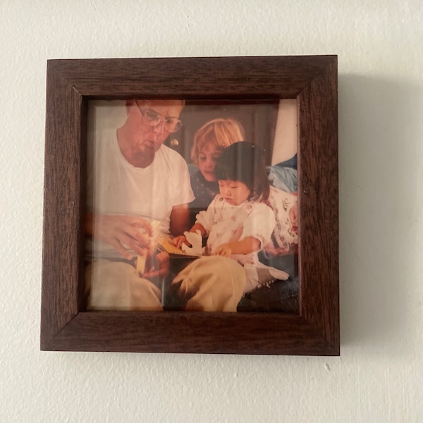 Three Picture Frames With A Little Girl And A Vase Of Hydrangeas