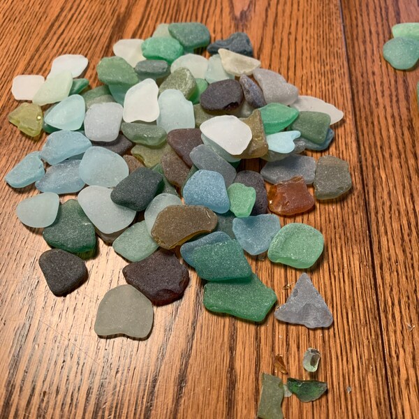 View of Sea Glass, Stained Glass Decoration, Nautical Decor, Beach House Decor ...