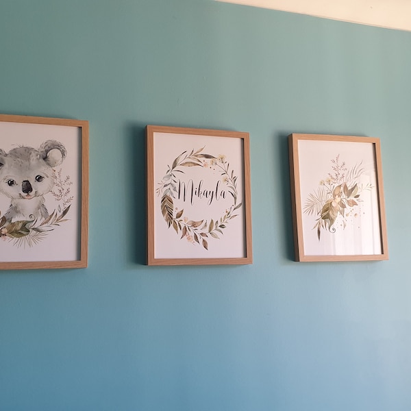 Australian Nursery Art, Custom Girl Print Set, Nursery Print Set — free download
