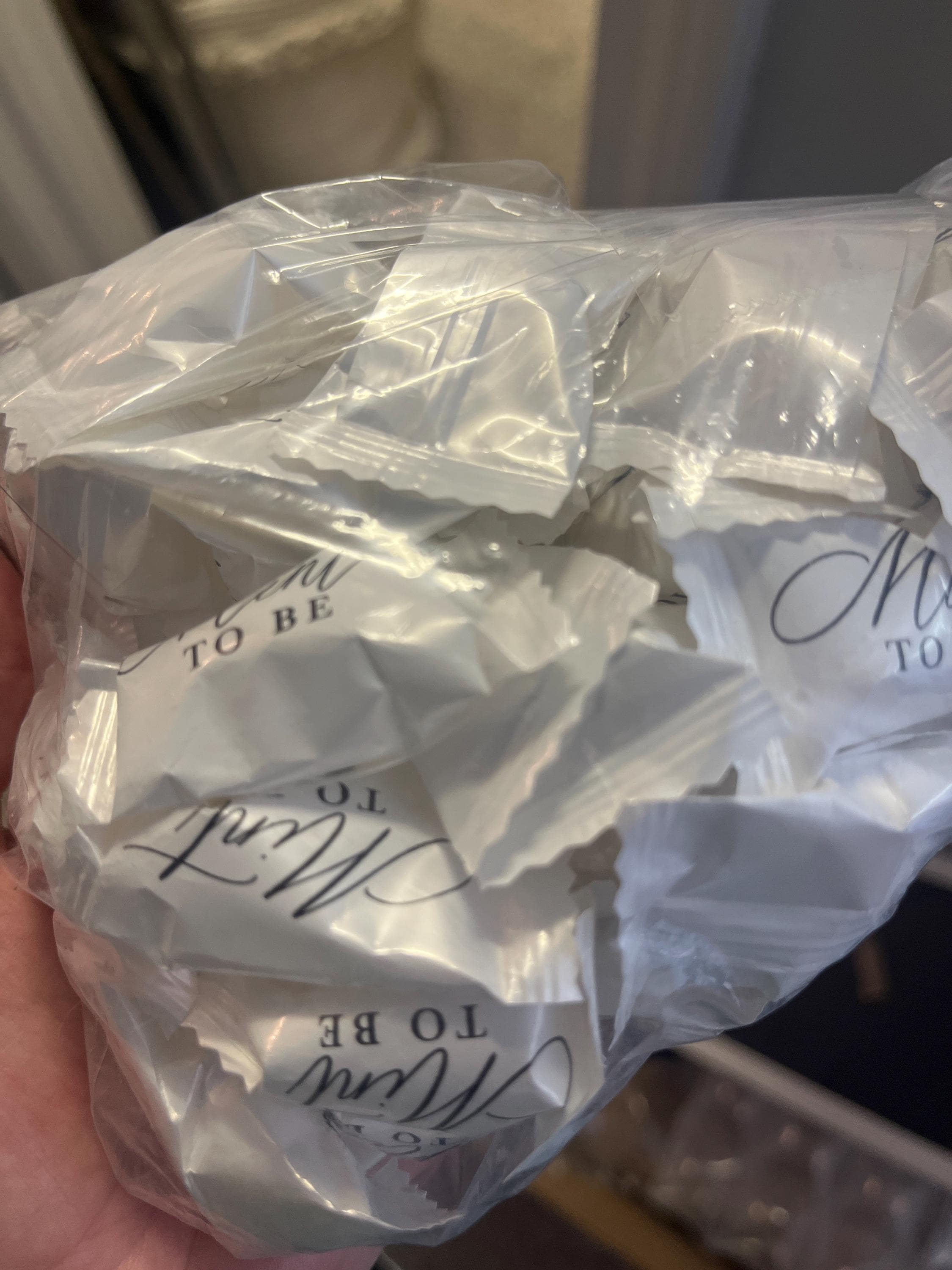 Mint To Be White Mints BULK SETS - Weiße Buttermints - Preiswertes Hochzeitsgeschenk - Einzeln verpackte Hochzeitssüßigkeiten - Hochzeitsminze
