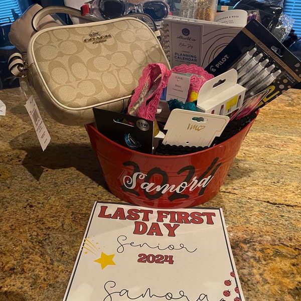 Personalized Graduation Gift Basket Senior Graduation Gift Class of ...