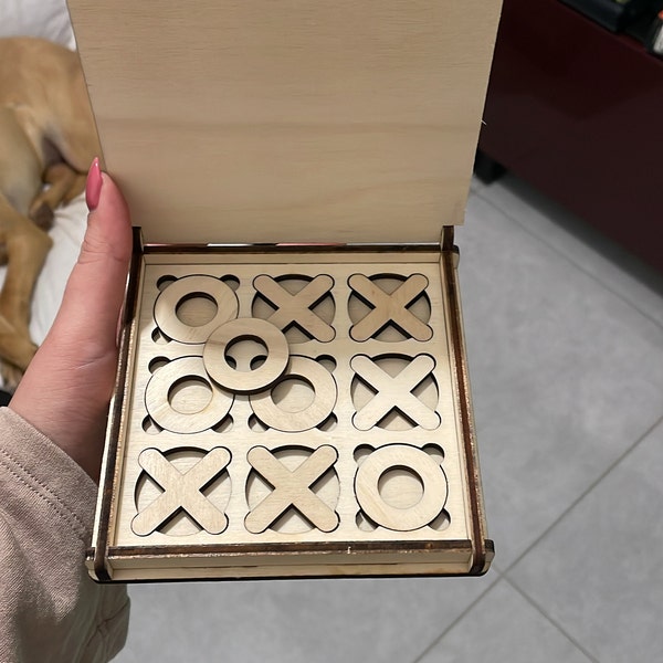 Laser Cut Tic Tac Toe Wooden Game Svg Files, Vector Files for Wood ...