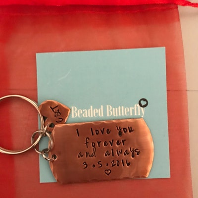 Personalized Keychain-i Love You Forever and Always-gift for Boyfriend-gift for Male Gift for ...