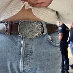 fibbia ovale montana per cintura stile western - Vilbi di