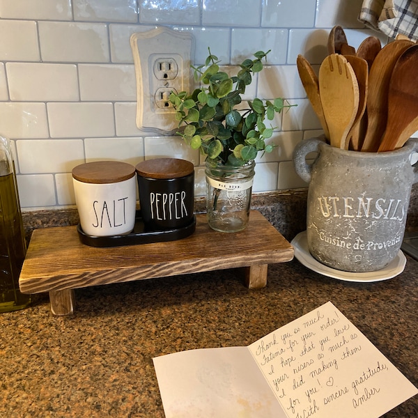 Rustic Wood Riser | Farmhouse Riser | Plant Stand | Tabletop Riser ...