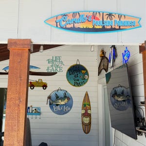 Surfboard Sign Personalized: Coastal Tiki Bar Decor - Etsy Canada