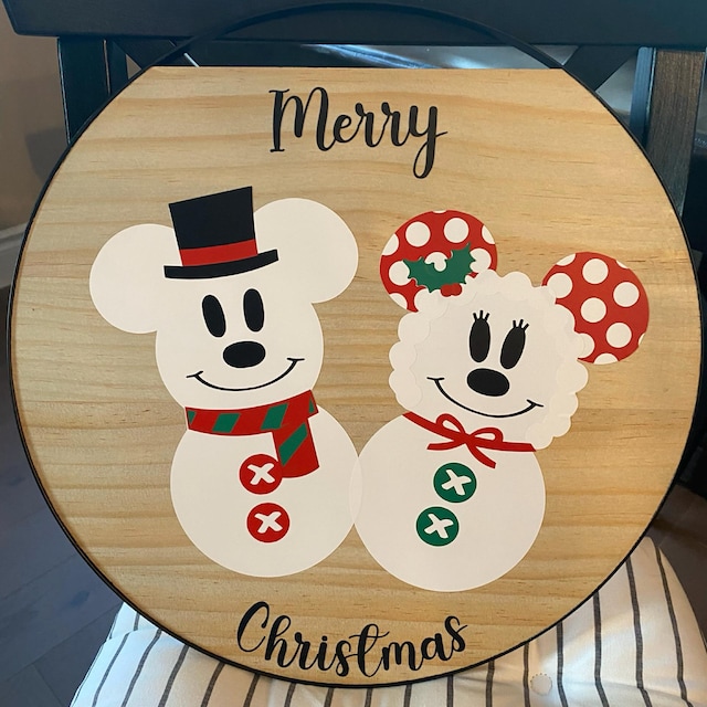 ミッキーとミニーの雪だるま SVG - Cricut または Silhouette Cut