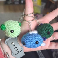Little Tiny Cute Crochet Narwhales Stuffies Keychain Gift Kawaii Hand ...