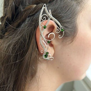 Elven Ear Cuffs Eternal - Pair of Silver Tone Elf Ears  display picture 3