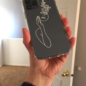 Minimal Line Art Phone Case: Sleek, Protective TPU, Magsafe