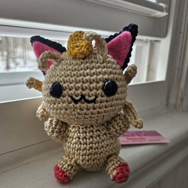 ポケモン あみぐるみ ニャース ニャース かぎ針編み人形 かぎ針編み