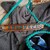 Bosal En Cuir Brut Naturel Et Turquoise - Hackamore 24 Tresses - Équitation Western
