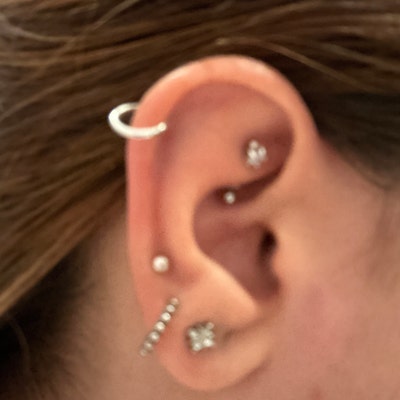 Diamond Cz Rook Piercing Rook Piercing Jewelry Rook - Etsy