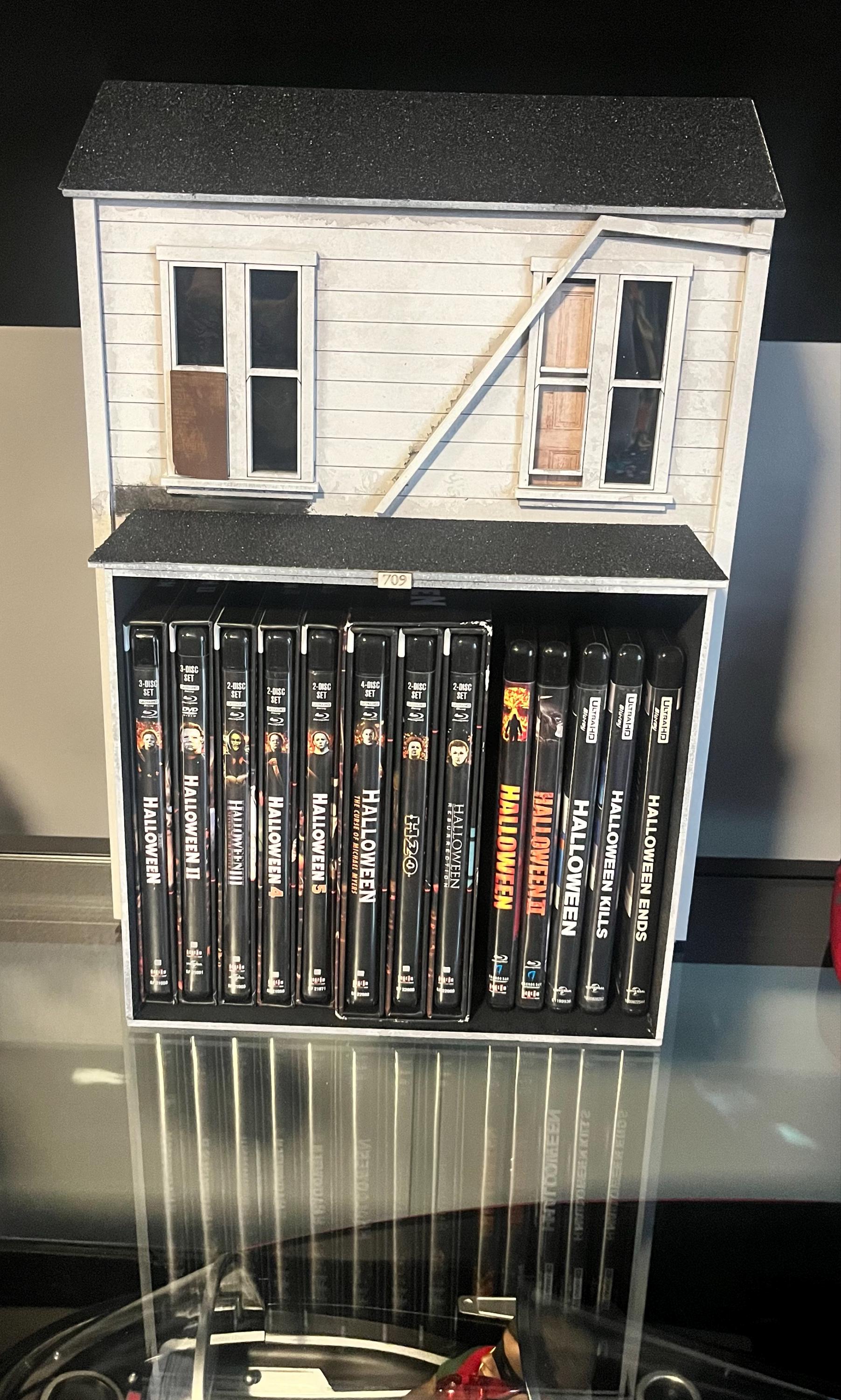 New in stock! Ready to ship! Halloween michael Myers inspired Media storage Diorama house for blu rays dvds vhs movies not included