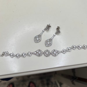 Flowergirl Bracelet Bridal Jewelry Crystal Stud Earrings - Etsy