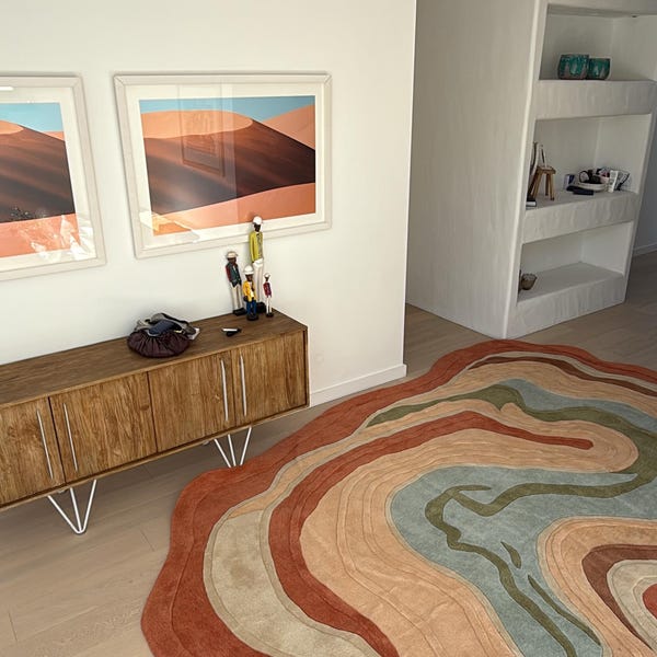 Wave Rugs With Unique Shapes, Modern Artistic Style, Soft Texture, Boho ...