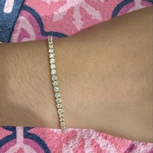 Certified Lab Grown Diamond Tennis Bracelet for Women and Men in 925-10K-14K-18K Solid Gold | Wedding Jewelry Gift for Her | Dainty Bracelet