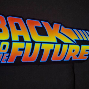 バック・トゥ・ザ・フューチャー（BTTF）ロゴLEDライトボックス｜調光