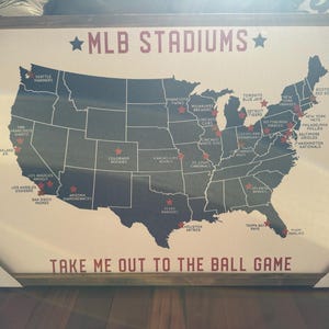 MLB メジャー マップボード Amazon.com: Baseball Stadium Tracker: Handcrafted Travel Map