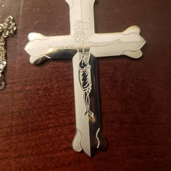 Dominican Saints Cross, Etched in Stainless Steel With St Thomas ...