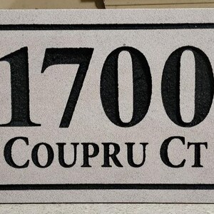 LARGE Indiana Limestone Address Stone Block With Street Name