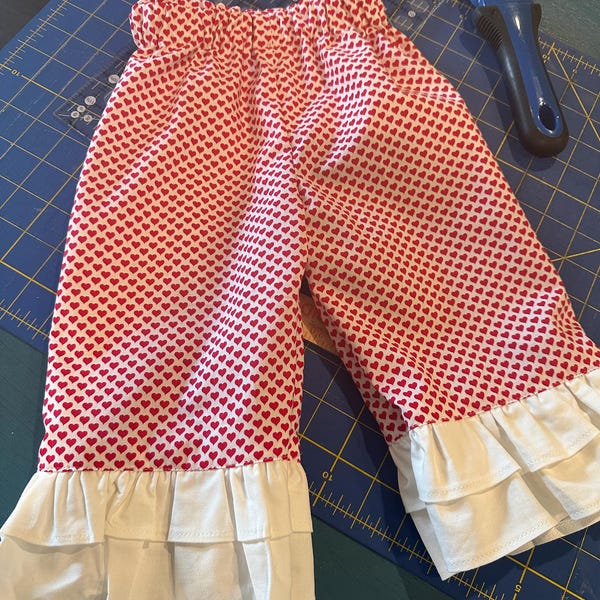 Ruffle Pants Pdf Sewing Pattern for Girls, Ruffle Pants Pattern for ...