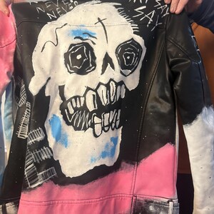 Lil Peep Never Say Die Custom Hand-painted Leather Jacket - Etsy