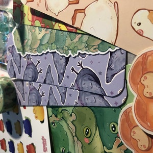 Frog Stack Bookmark Frog Art Cute Bookmark Laminated - Etsy