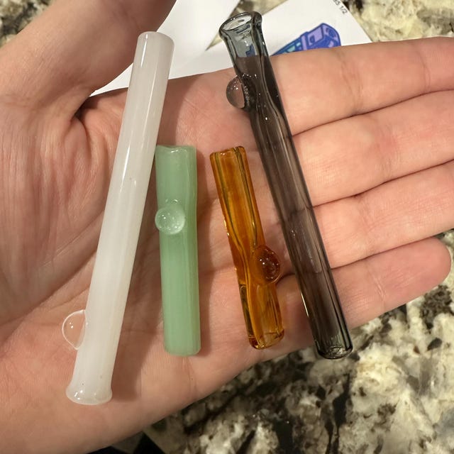 Colored Glass Finger Saver Filter Tips - 9mm Chillum, Made to Order