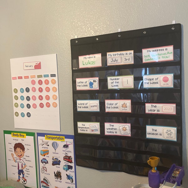 Circle Time Calendar Board Kit: Homeschool & Preschool (digital ...