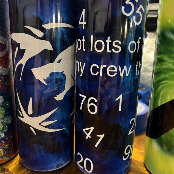 Blue 20 Oz Skinny Tumbler Wrap Template Seamless Pattern Men Tumbler ...