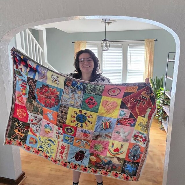 Project Hail Mary Quilt Blanket, Cosmic Unity Patchwork Blanket