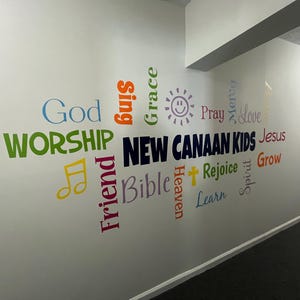 Books of the Bible Wall Decal Youth Room Church Colorful Vinyl Decor ...