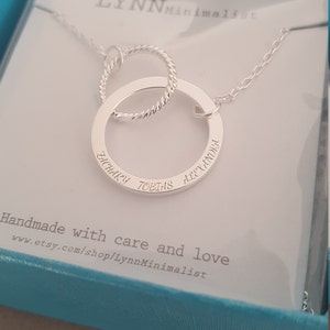 Personalized Infinity Necklace Mother Daughter Necklace | Etsy