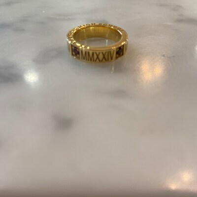 Roman Numeral Band , High School Class Ring , College Jewelry ...