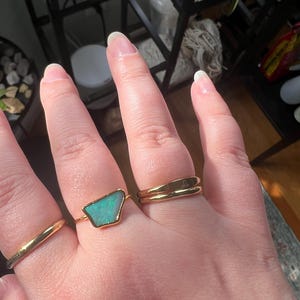 Customer photo from delaney, Raw Australian Fire Opal Ring, October Birthstone Jewelry
