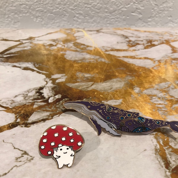 Orbital Humpback Space Whale Enamel Pin - Etsy