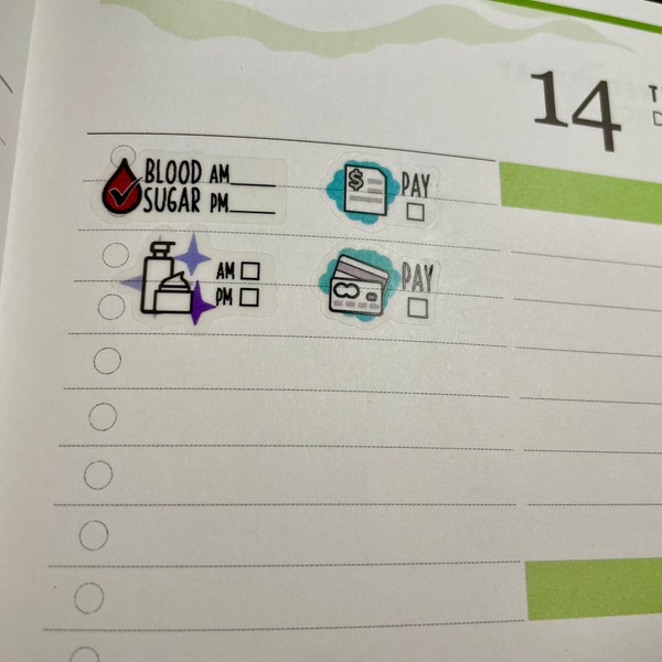 Cell Phone Payment Stickers. Different Color Options. Keep Track of ...