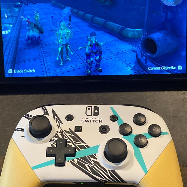 Custom Xenoblade Chronicles Mythra Themed Nintendo Switch Pro