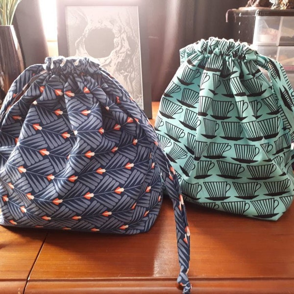 PATTERN, Drawstring Bag, Knitting Bag, PDF Sewing Pattern, Project Bag ...