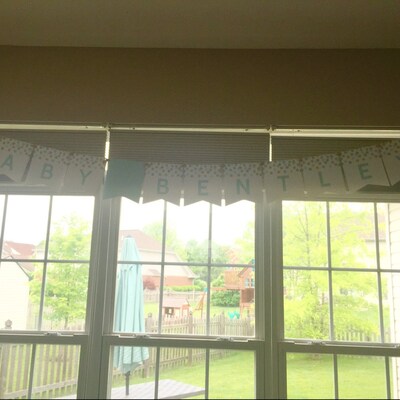 Printable Mint and Gold Baby Shower Banner Gold Glitter Dot - Etsy