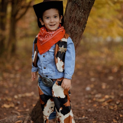 Faux Fur Cowboy Costume for Toddler, Cowboy Outfit, Cowgirl Outfit ...