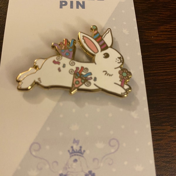 Party Bunny Hard Enamel Pin, Party Rabbit, Hard Enamel, Party Animal ...